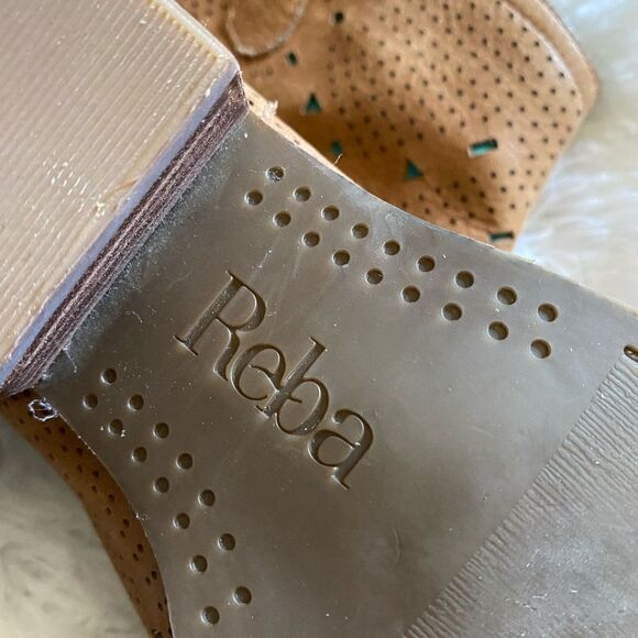 Reba Cowboy Boots Size 7 Leather Western Coastal Cowgirl Cutout Teal Underlay - Picture 5 of 12